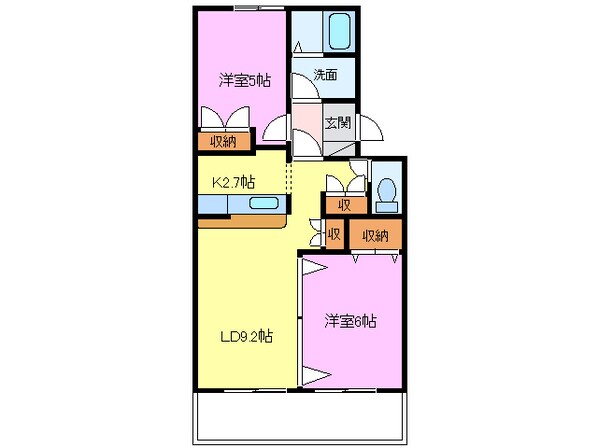 甚目寺駅 徒歩11分 2階の物件間取画像